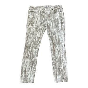 Free People Snake Skin Print Skinny Jeans zipper ankle sz 29